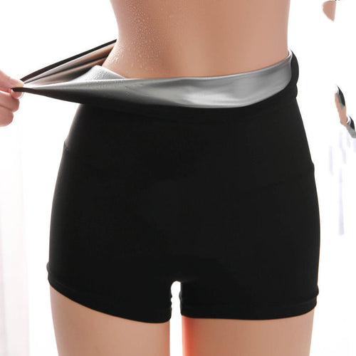 Women's High Waist Double-Layer Athletic Pants with Silver-Coated Inner Lining - Shorts and Full Length