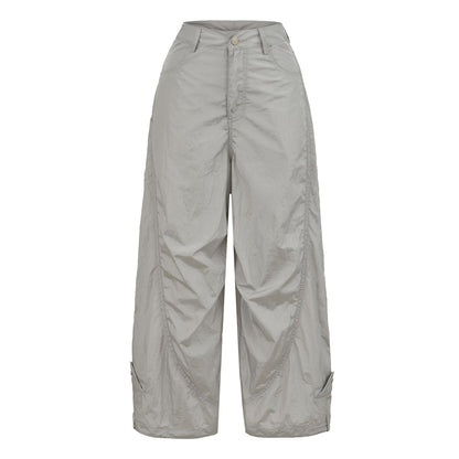 Splicing Loose Wide Leg Straight Leg Pants for Women - Quick Dry Jazz Dance Athletic Casual Pants