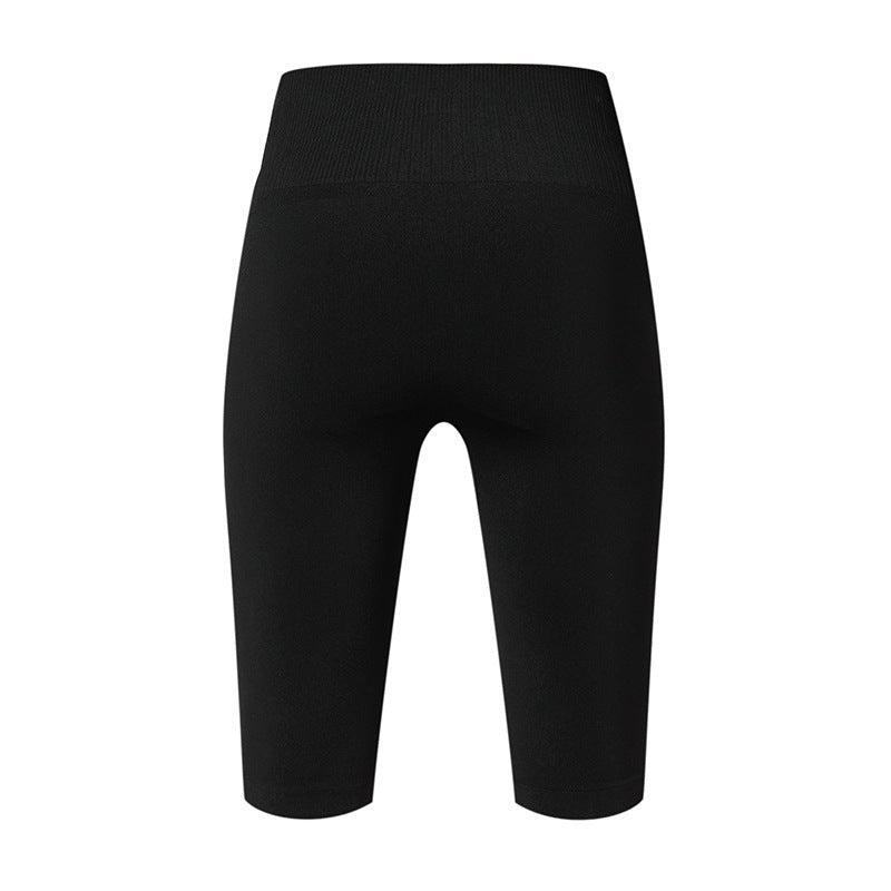 Women's High Waist Seamless Biker Shorts - Stretch Athletic Shorts for Gym Yoga Running