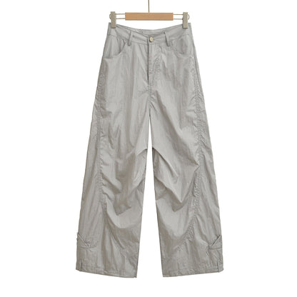Splicing Loose Wide Leg Straight Leg Pants for Women - Quick Dry Jazz Dance Athletic Casual Pants