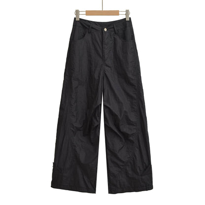Splicing Loose Wide Leg Straight Leg Pants for Women - Quick Dry Jazz Dance Athletic Casual Pants