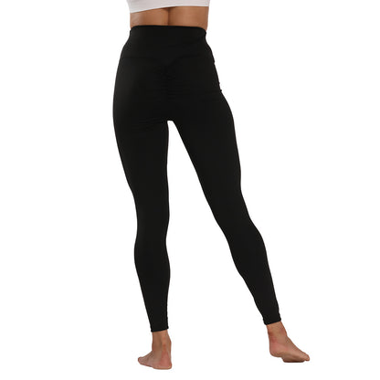 Women's High Waist Scrunch Athletic Leggings - Solid Color Stretch Workout Pants