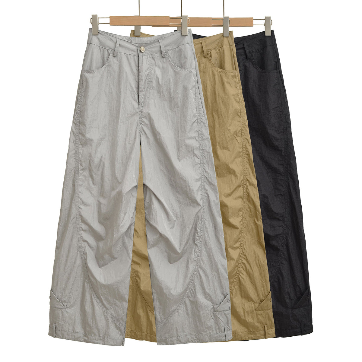 Splicing Loose Wide Leg Straight Leg Pants for Women - Quick Dry Jazz Dance Athletic Casual Pants